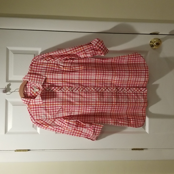 Talbots Tops - Talbots Long Sleeve W/Button for Shorter Sleeves Size Medium